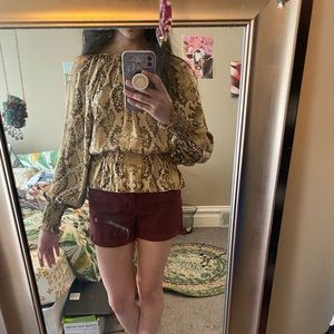 Snake print blouse